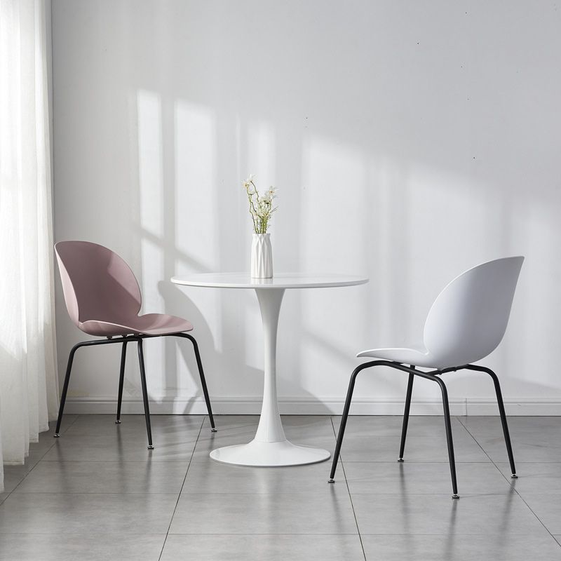 Contemporary Wood Round Dining Set Plastic 1/2/3 Pieces Dining Furniture for Home