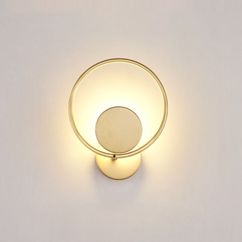 Iluminación simple montada en la pared lámpara de apliques de pared de metal de estilo de metal moderno