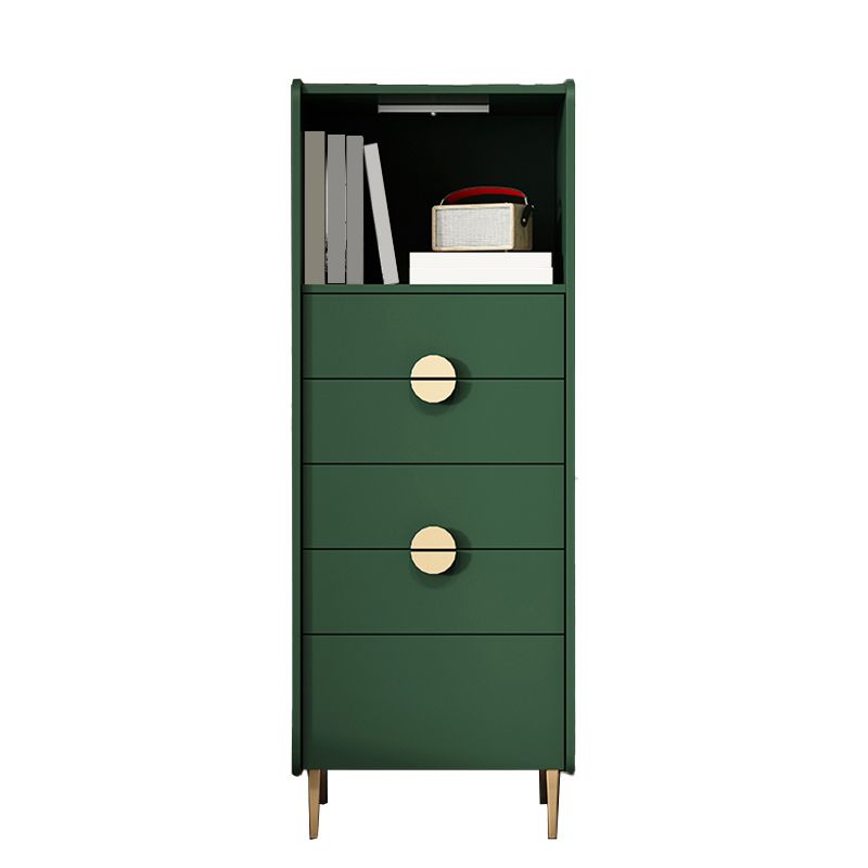 Modern Rectangle Chest Wood Straight Legs Side Cabinet with Drawer