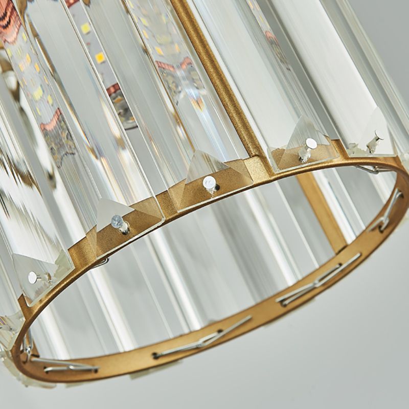 Contemporary Cube Pendant Light Crystal Hanging Pendant for Living Room