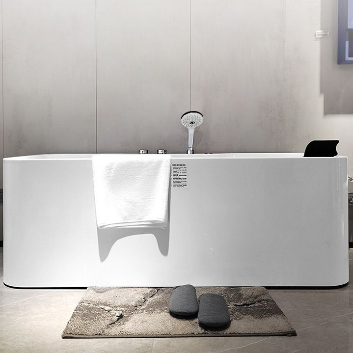 Acrylic Rectangular Bathtub Freestanding Soaking Bathtub , 31.5" Wide