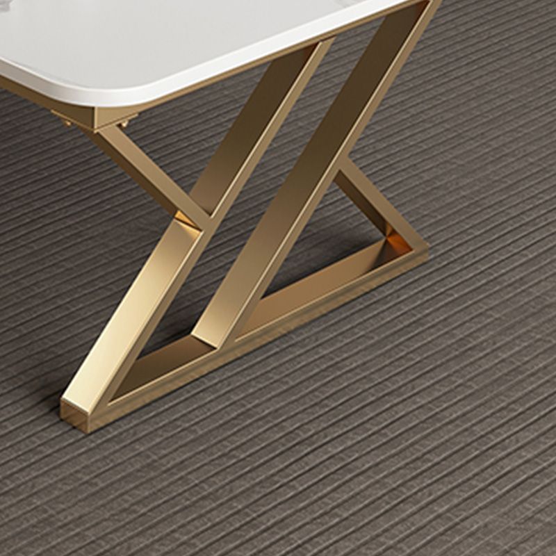 Slate Top Rectangular Coffee Table Trestle Coffee Cocktail Table