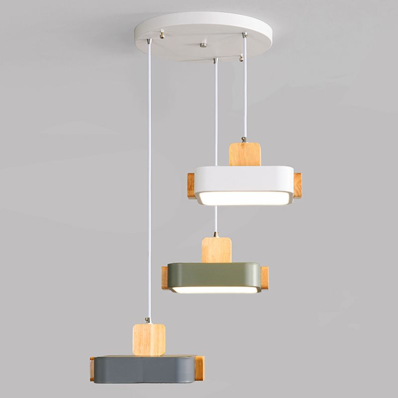 Nordic Brick Hanging Lamps Acrylic Hanging Pendant Lights for Bedroom
