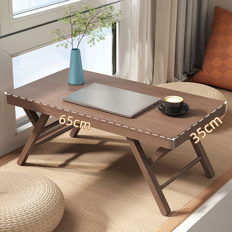 Traditional Rubber Wood Sofa Side Accent Table with 4 Legs for Bedroom