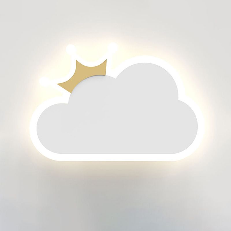 Speciale a parete a LED semplice macaron forma nuvola di supporto a parete in metallo lampada