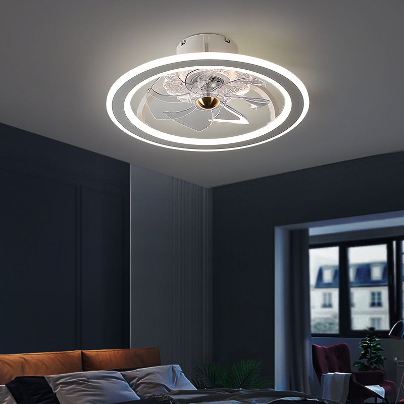 Luz de ventilador de techo circular de metal Simplicidad LED MONTADO LED MONTADO