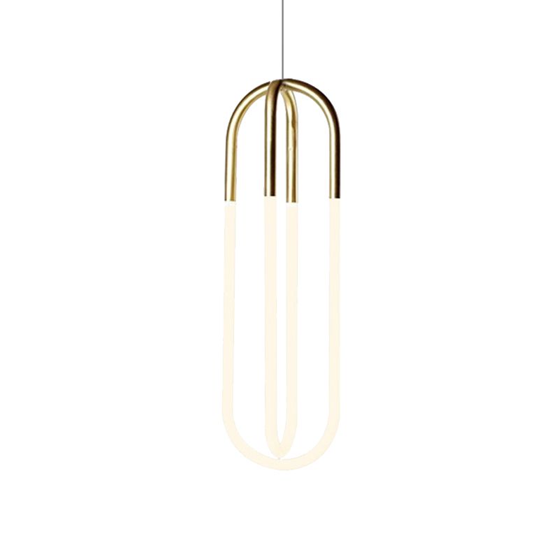 Oval Acrilic Dropserve Contemporary 1/2 Light Gold Appedful Light in luce calda/bianca/naturale