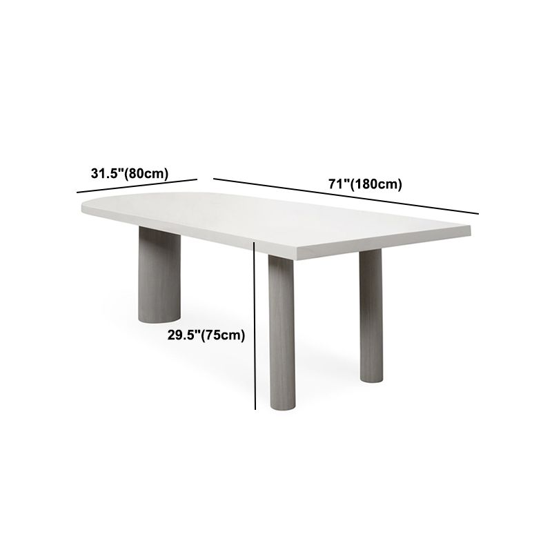 Free Form Solid Wood Dining Table Simplicity 3 Legs Table for Dining Room