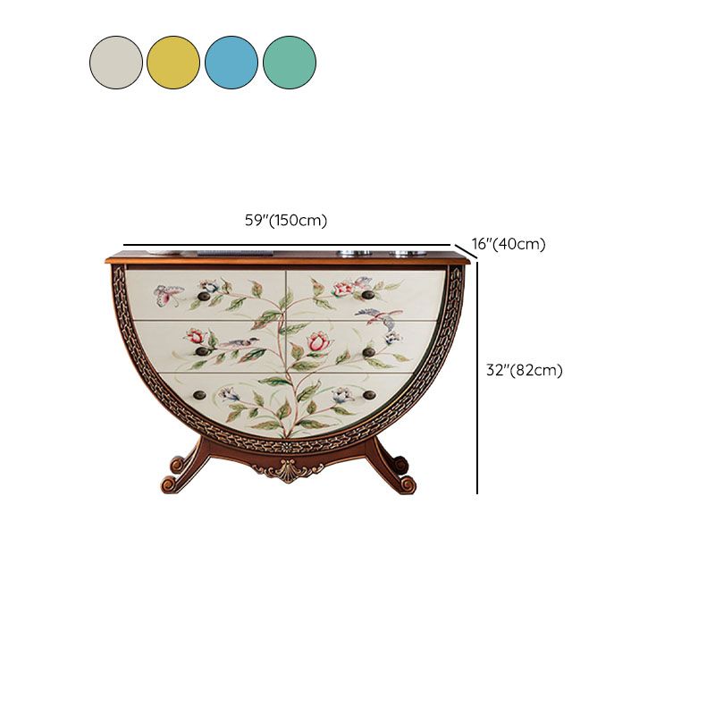 Traditional Storage Chest Solid Wood 15.6 Inch Width Dresser