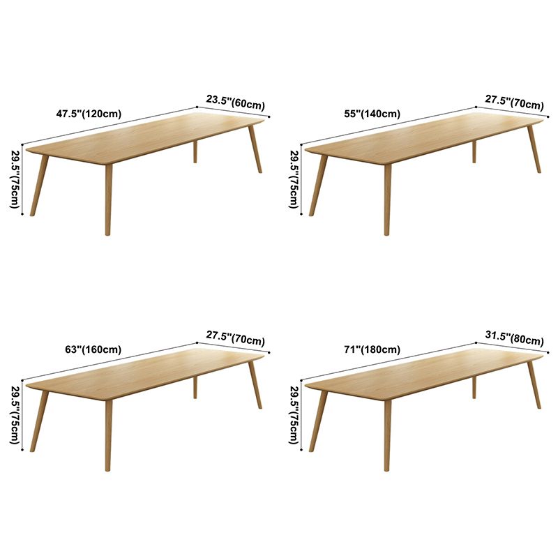 Glam Khaki Solid Wood Dining Table Standard Rectangle Shape Dining Table for Kitchen