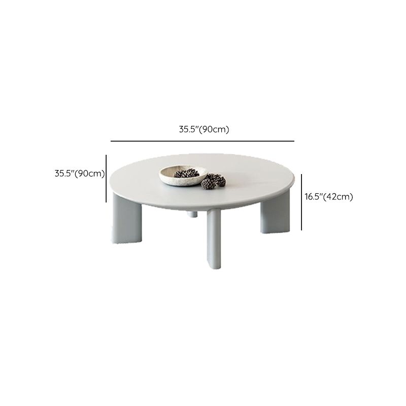 Scandinavian Solid Wood Cocktail Table Round 4 Legs Coffee Table Set