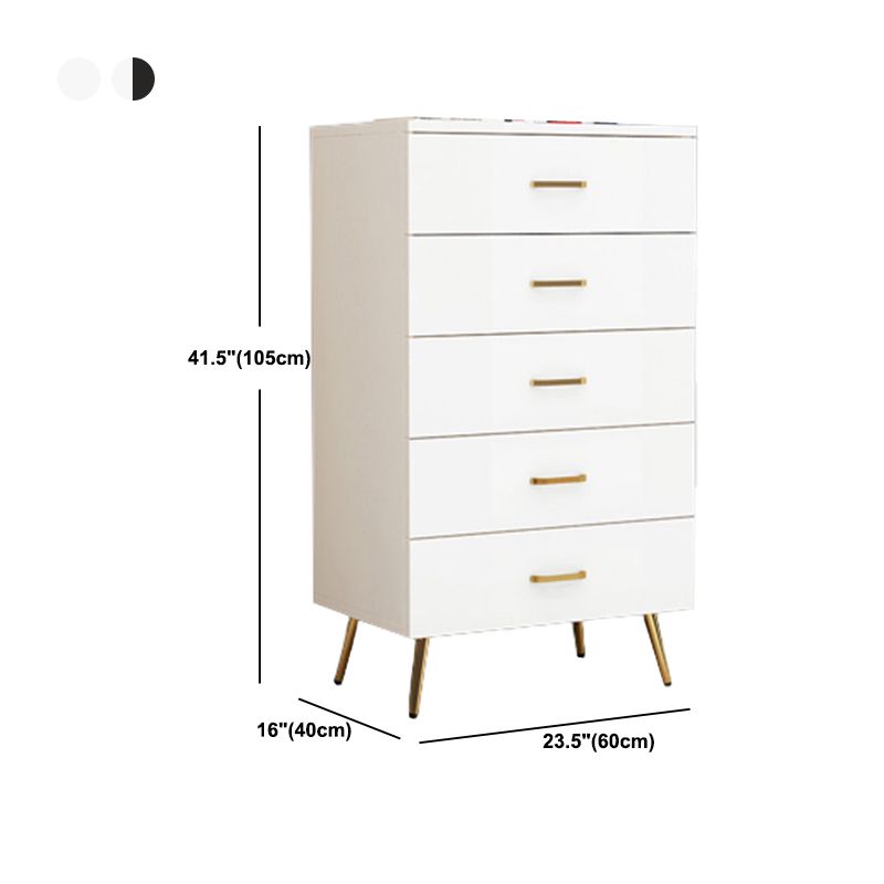 15.75" Wide Wood Accent Chest with Soft Close Drawers Scratch Resistant Chest