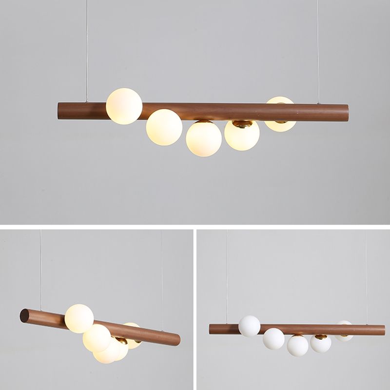 Moderne Stil sphärische Insel Lichter Holz große Küchenheize Leuchten