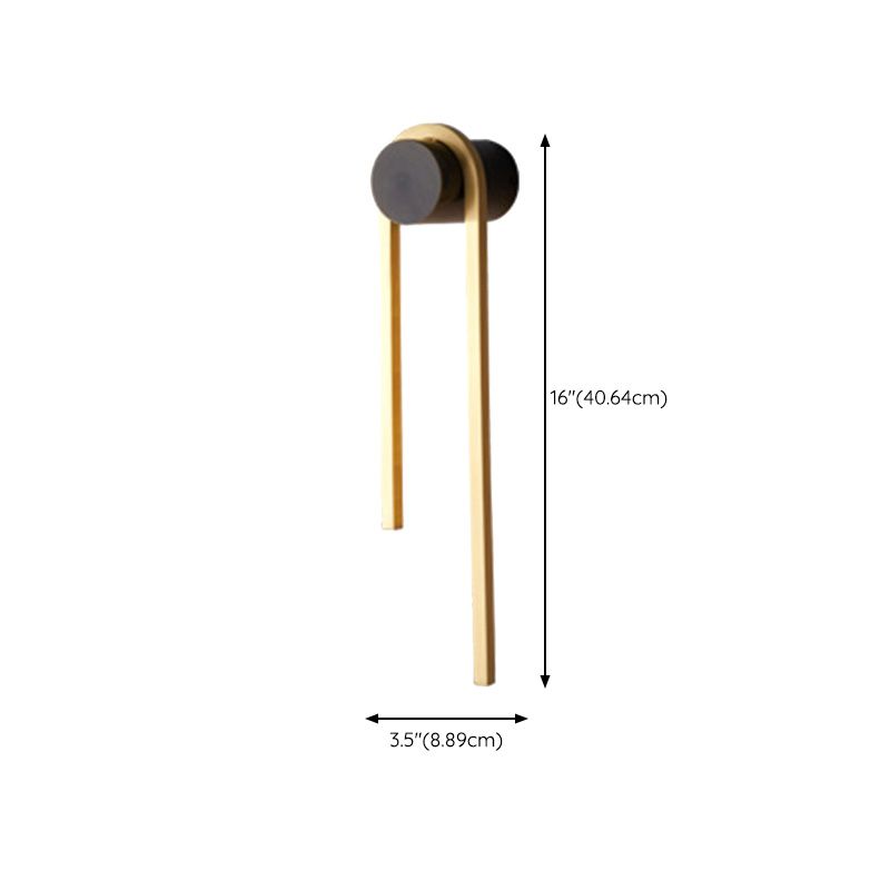 Post-Modern Wall Sconce Thin-Line Brass Sconce Lighting in Gold for Bedroom