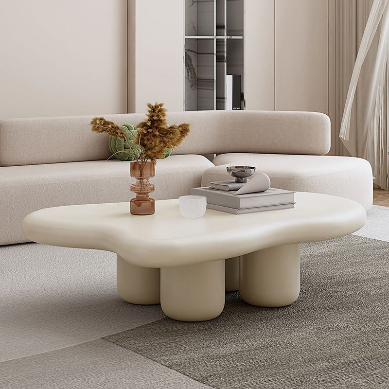 Scandinavian Free Form Coffee Table 3 Legs Wooden Cocktail Table for Living Room