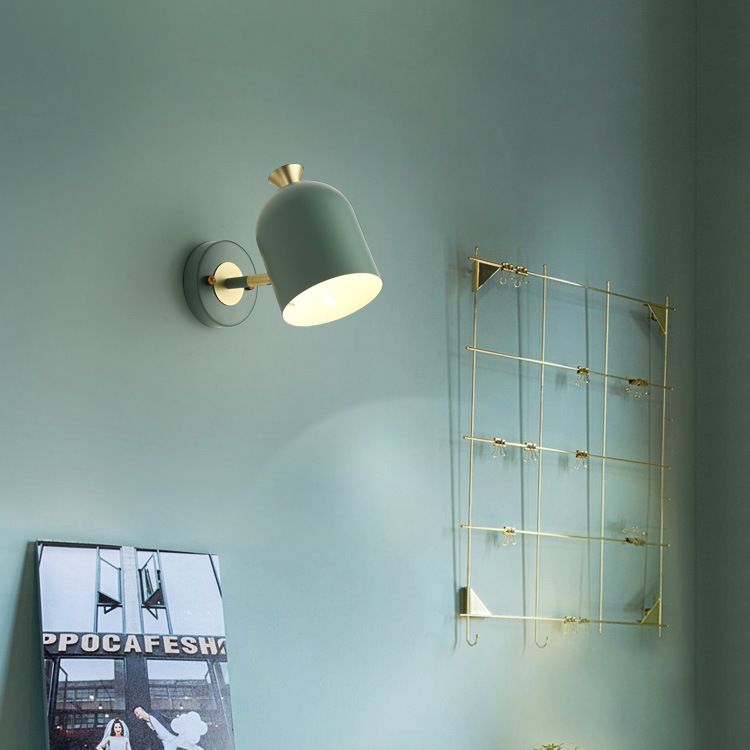 Luci da parete moderna a parete a cupola allungata 1 metallo 1 luci da parete leggera