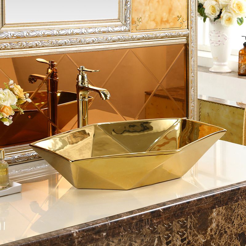 Modern Vessel Lavatory Sink Metal Specialty with Faucet Basin Sink