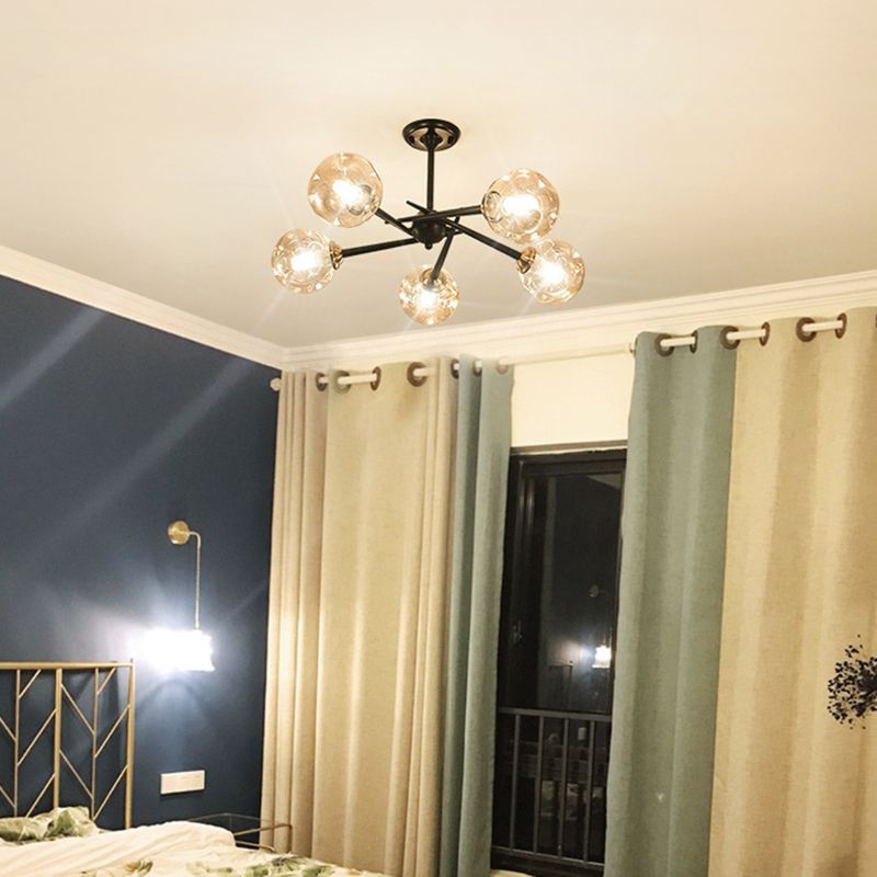 Spherical Chandelier Pendant Light Modern Style Glass Chandelier Lighting Fixture