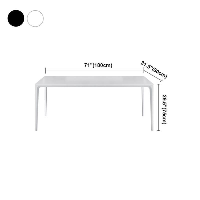 Sintered Stone Dining Table Industrial Style 4 Legs Base Rectangle Table for Home