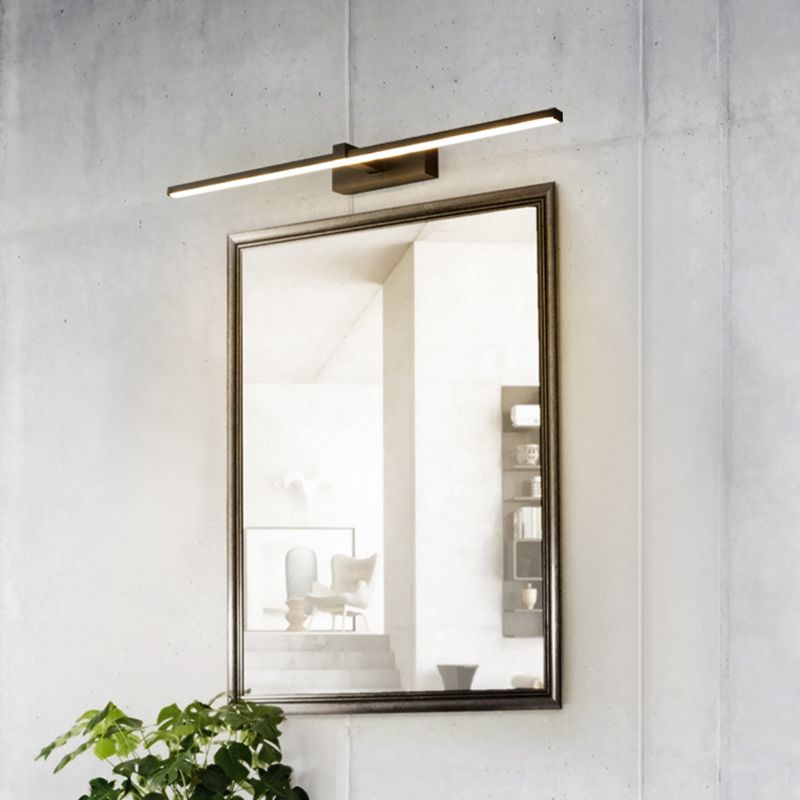 1-Light Strip Wall Sconce Modern Style Metal Sconce Lamp for Bathroom