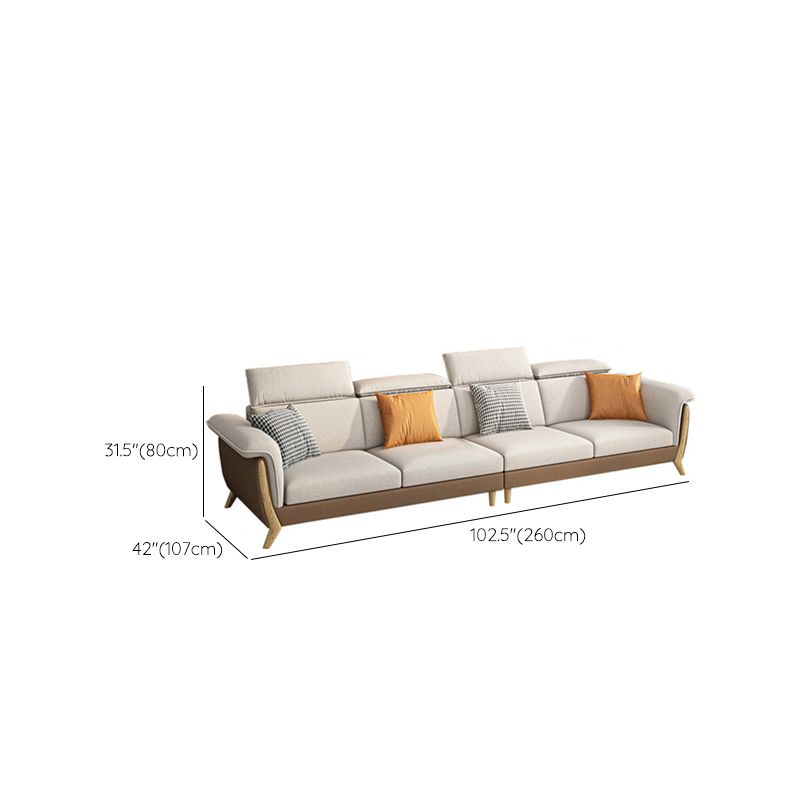 Fabric Sectional Sofas Solid Wood Sectional Couch for Living Room