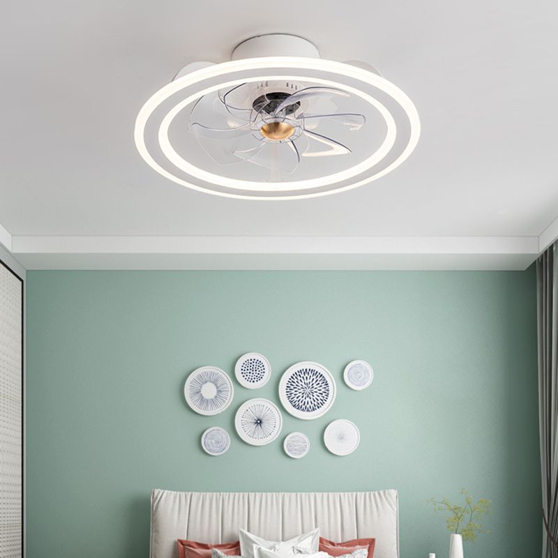 Luz de ventilador de techo circular de metal Simplicidad LED MONTADO LED MONTADO