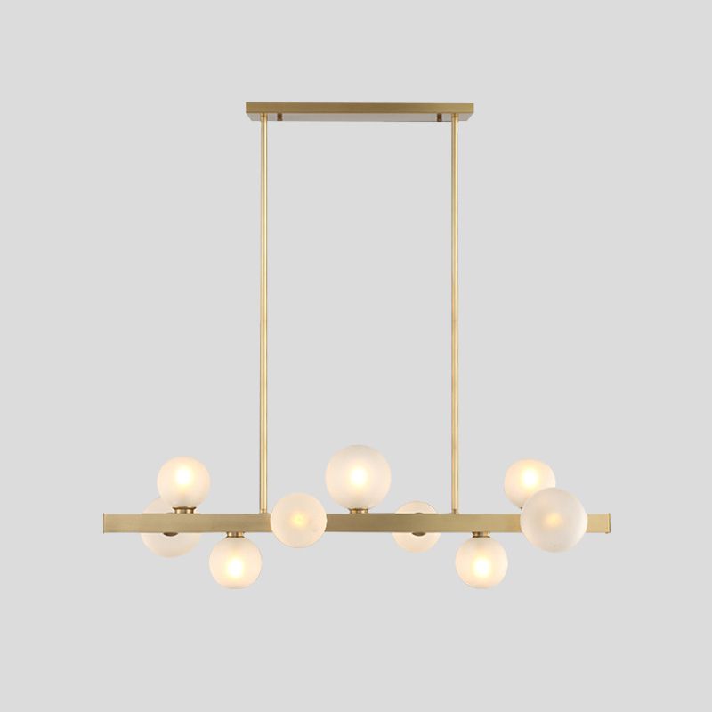 Modern Pendant Chandelier Globe Island Lighting Ideas Glass Island Ceiling Light in Gold