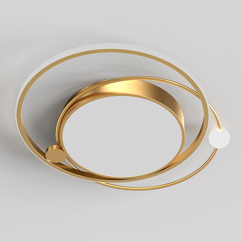 Nouveau Plafonnier LED encastré en fer moderne, forme ronde, plafonnier pour chambre à coucher,