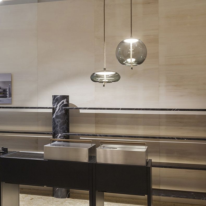 LED Hanging Pendant Light Loft Glass Shaded Pendant Lighting Fixture for Dinning Room