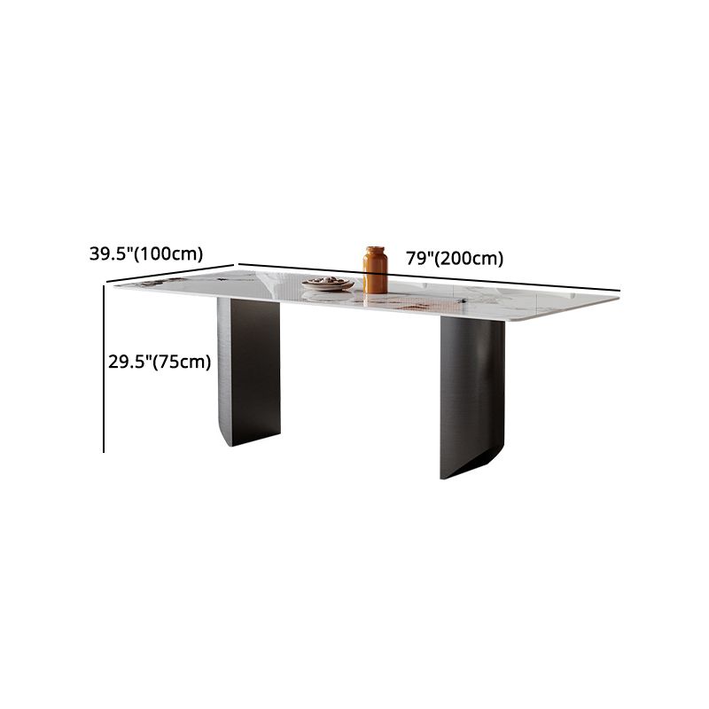 Modern Sintered Stone Top Dining Set Rectangle 1/2/4/5/7 Pieces Dining Table with Chairs