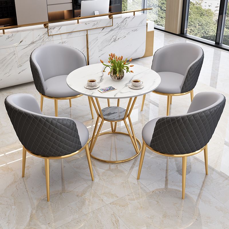 Modern Style Dining Set with Padded Chairs 1/2/5 Pieces Dinette Set for Home