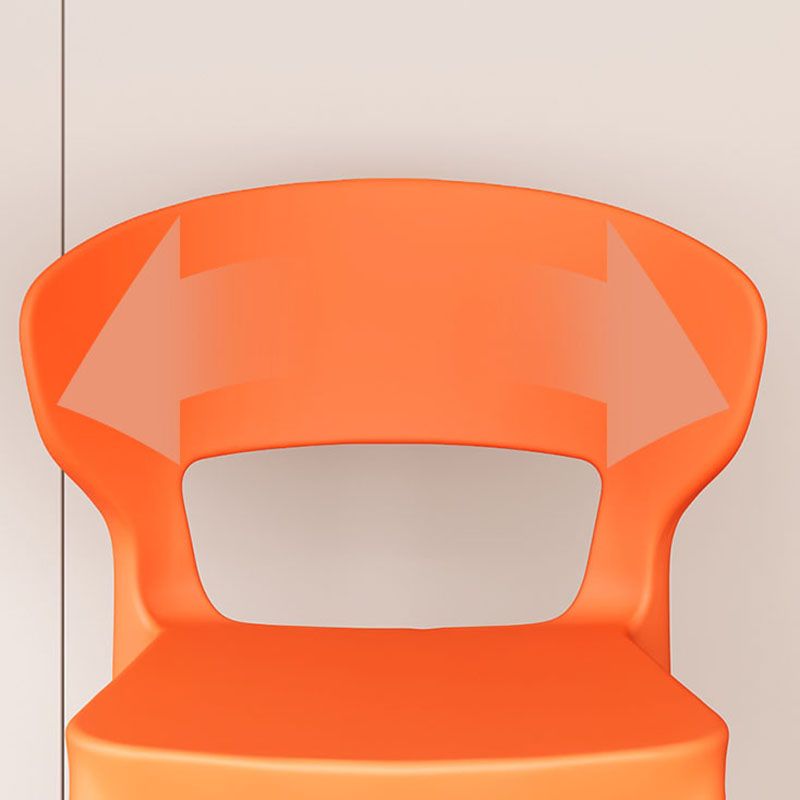 Sillas de comedor estilo Glam, silla lateral sin brazos de comedor de plástico para cocina