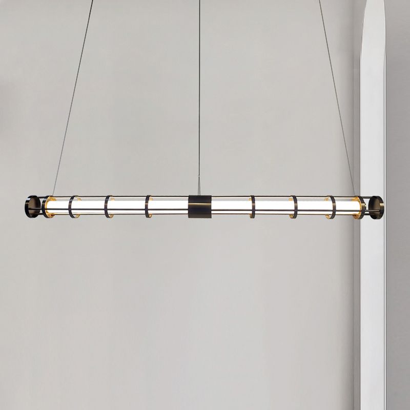 Lámpara de suspensión LED LED de restaurante de 1 luces modernas con tono de plástico