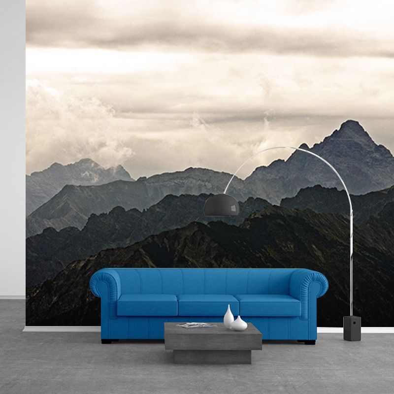 Forest Mountain Contemporary Style Mural Horizontal Photography Bedroom Wall Mural