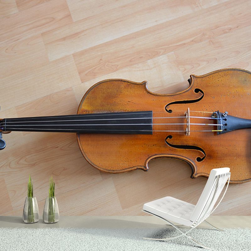Violin Key Horizontal Photography Guitar Mural Decorative Eco-friendly for Room