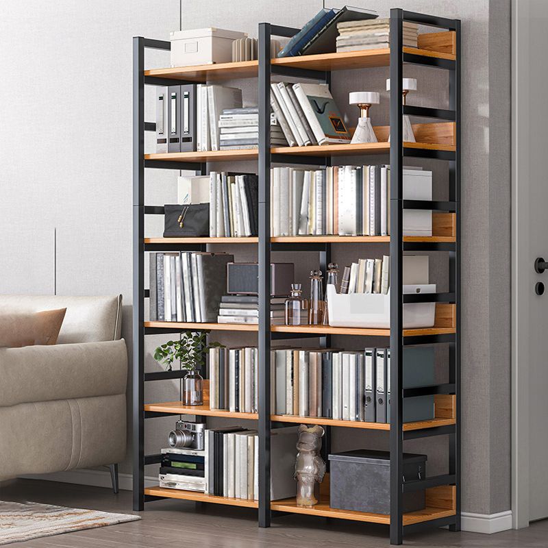 Open Wooden Bookcase Modern Minimalist Home Office Bookshelf