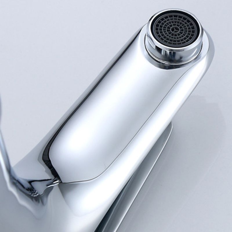 Single Hole Lavatory Faucet Lever Handle 1 Hole Faucet for Bathroom