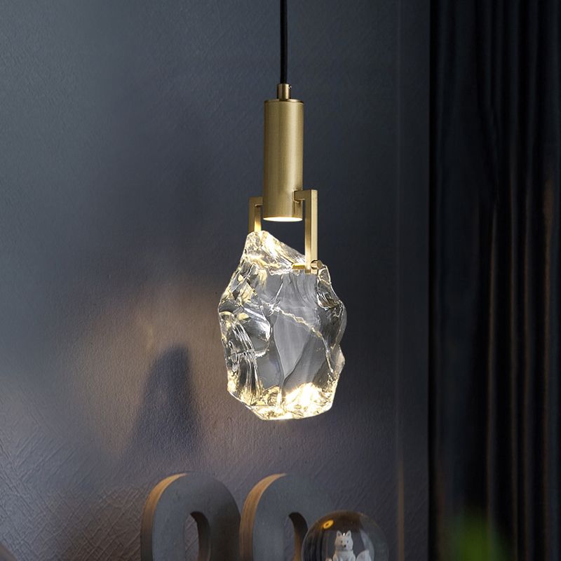 Shaded Bedroom Ceiling Hung Fixture Crystal Minimalist Style Ceiling Pendant Light