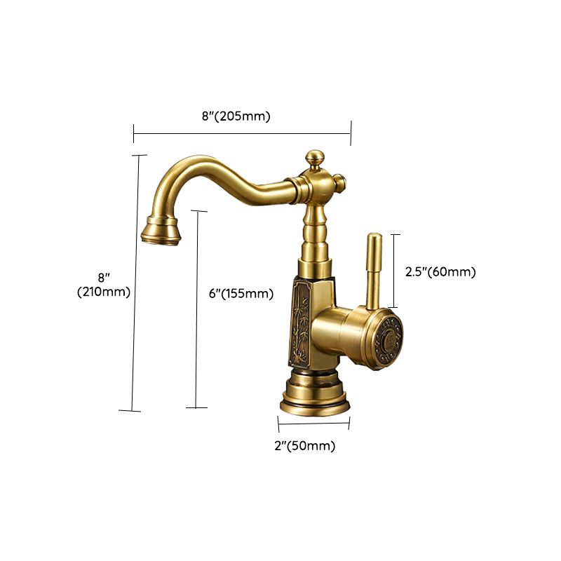 Traditional Kitchen Faucet Brass High Arc Gold Standard Kitchen Faucets Single Handle