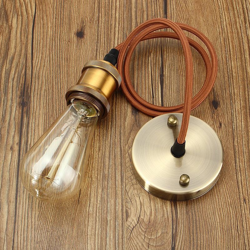 Lampada industriale Mini a sospensione di rame con lampada a sospensione con 39 "con 39" filo sospeso