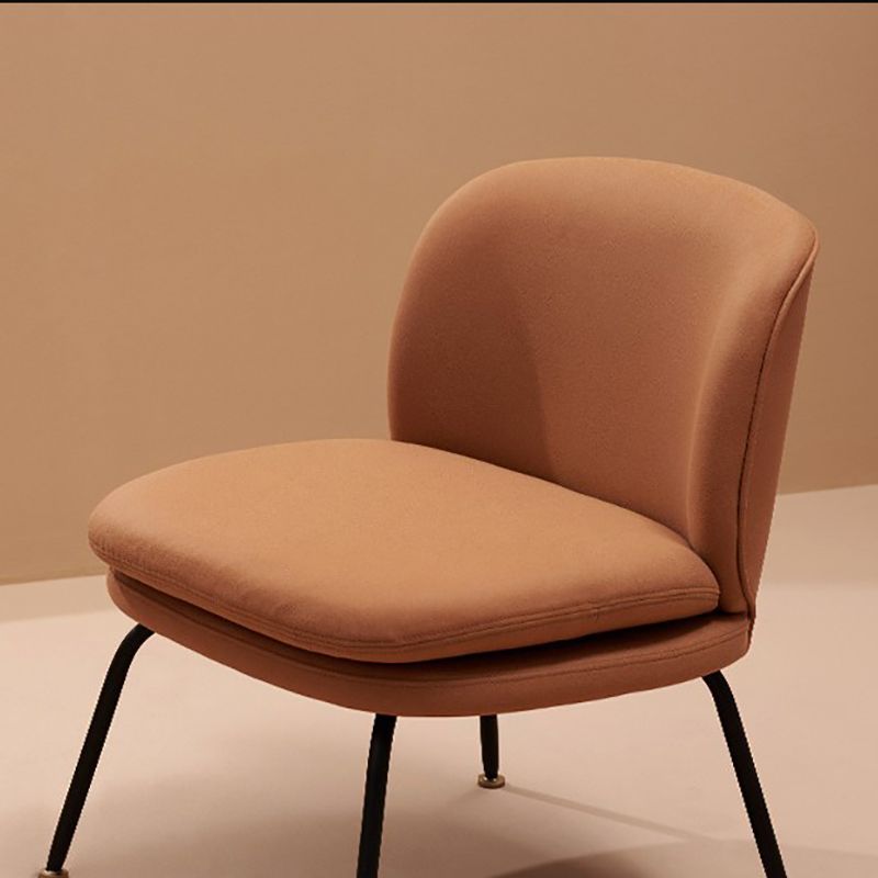 25.59" Wide Armless Chair Faux Leather Chair for Living Room, Stain Resistant