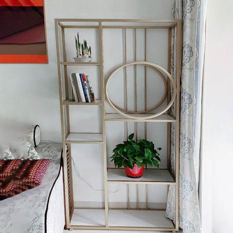 Metal Rectangle Storage Bookshelf Scandinavian Home Office Bookcase