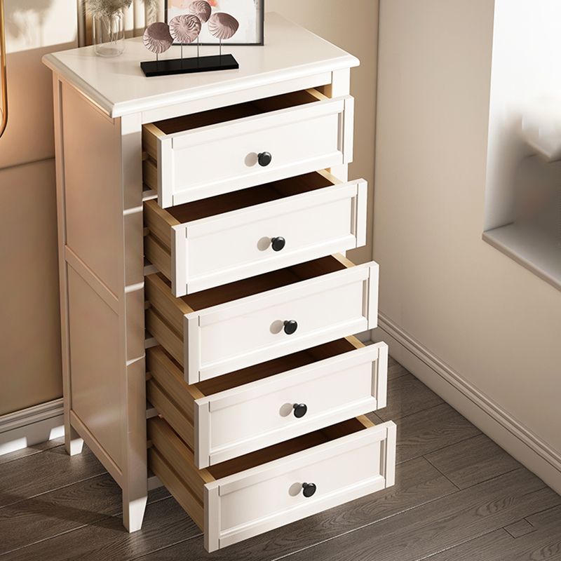 Traditional Oak Lingerie Chest Vertical Storage Chest Dresser for Home