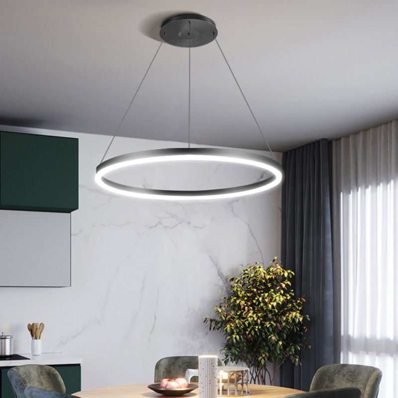 Radform Kronleuchter Licht zeitgenössischer Metall 1 helles Kronleuchter -Beleuchtungsbestand