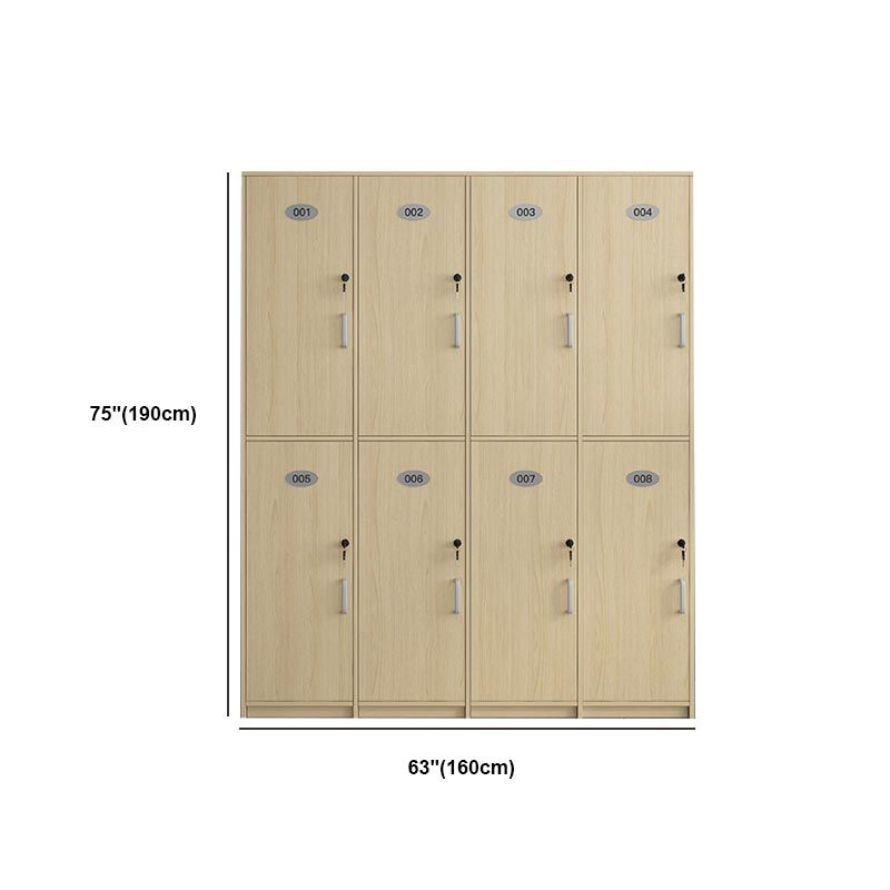 Natural Finish Cabinet with Hinged Door Contemporary Interior Storage Cabinet