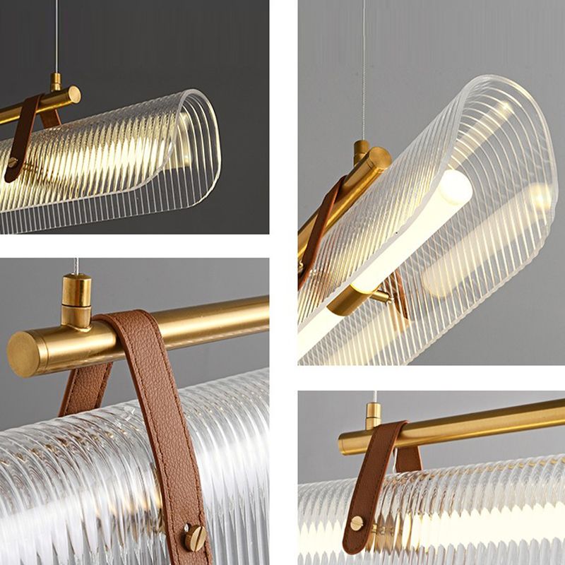 LED Island Lamp Modern Style Island Hanging Lamp with Acrylic Shade for Dining Room