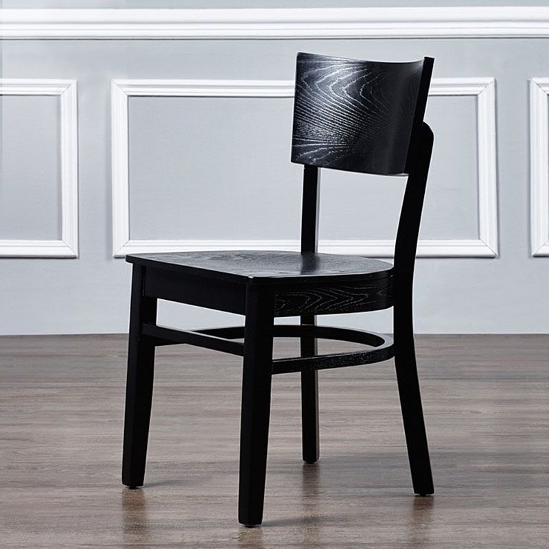 Contemporary Chair Armless Open Back Chair with Wood Legs for Kitchen
