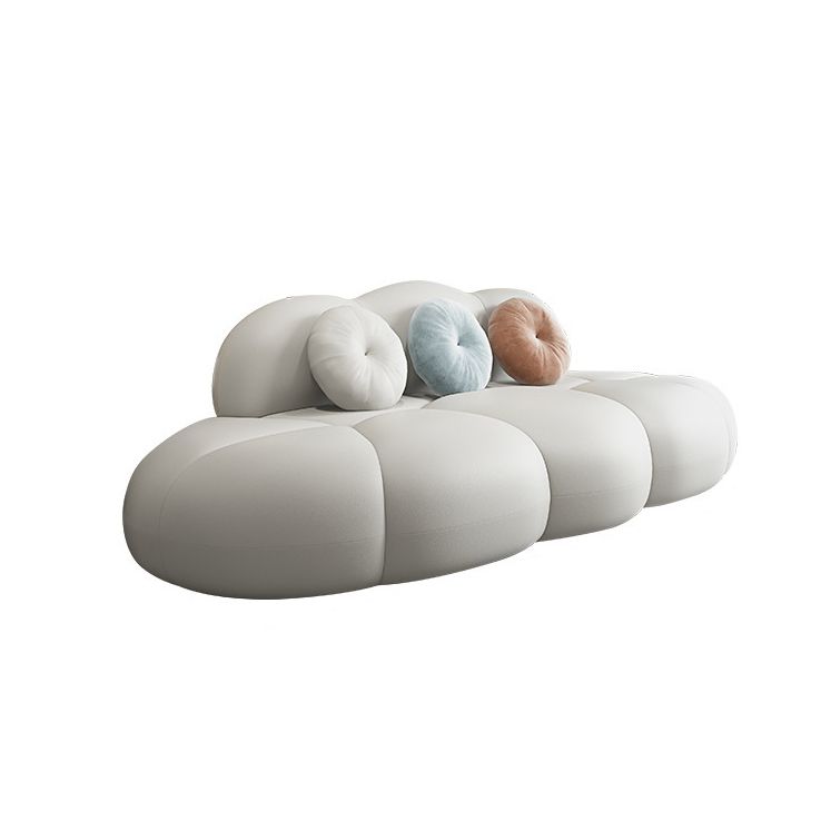 Modern Wool Armless Sofa for Living Room 37.4" Wide 28.74" High