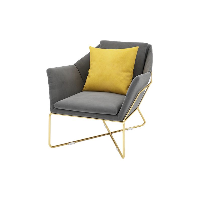 Velvet Contemporary Curved Sofa Standard Armless Sofa for Living Room