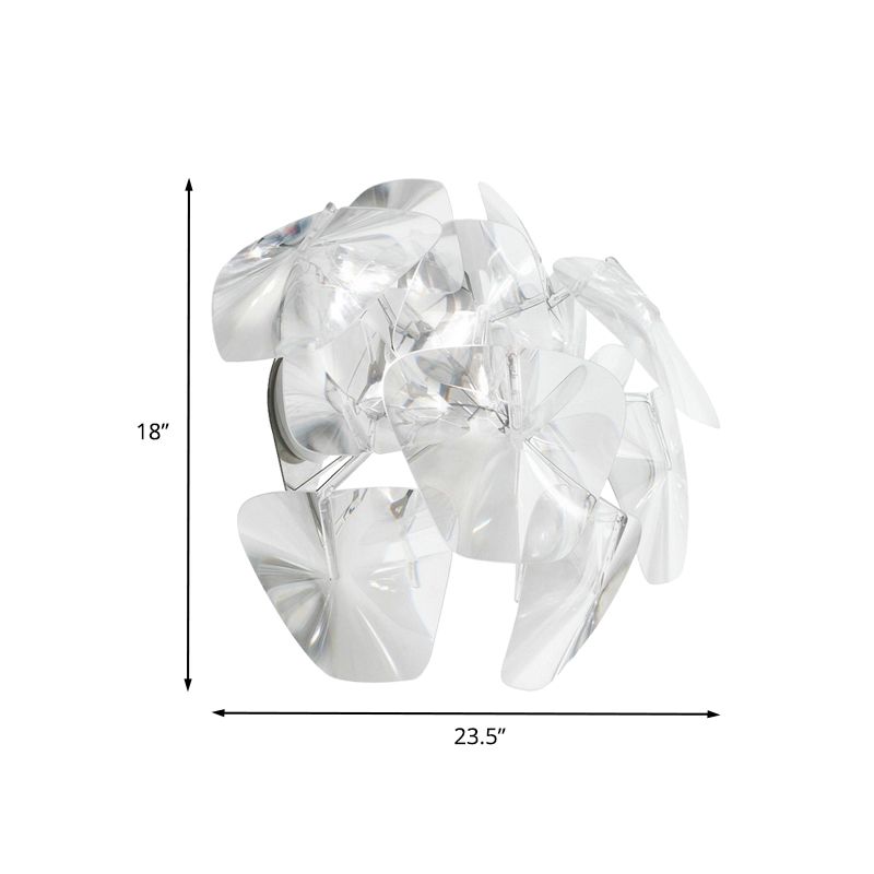 Pieces SCONCE LIMMUTE Hedendaagse Acryl Acryl Single Head Restaurant Wall Mount Lamp in Clear